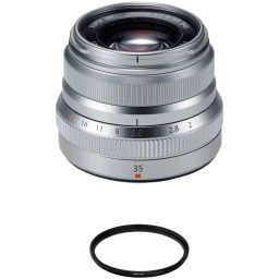 FUJIFILM FUJIFILM XF 35mm f/2 R WR Lens with UV Filter Kit (Silver)