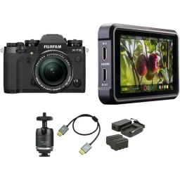 FUJIFILM FUJIFILM X-T3 Mirrorless Digital Camera with 18-55mm Lens and Ninja V Kit (Black)