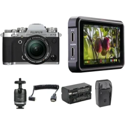FUJIFILM FUJIFILM X-T3 Mirrorless Digital Camera with 18-55mm Lens and Ninja V Kit (Silver)