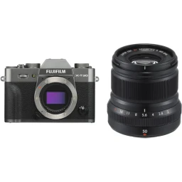 FUJIFILM FUJIFILM X-T30 Mirrorless Digital Camera with 50mm f/2 Lens Kit (Charcoal Silver)