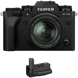 FUJIFILM FUJIFILM X-T4 Mirrorless Digital Camera with 18-55mm Lens and Battery Grip Kit (Black)