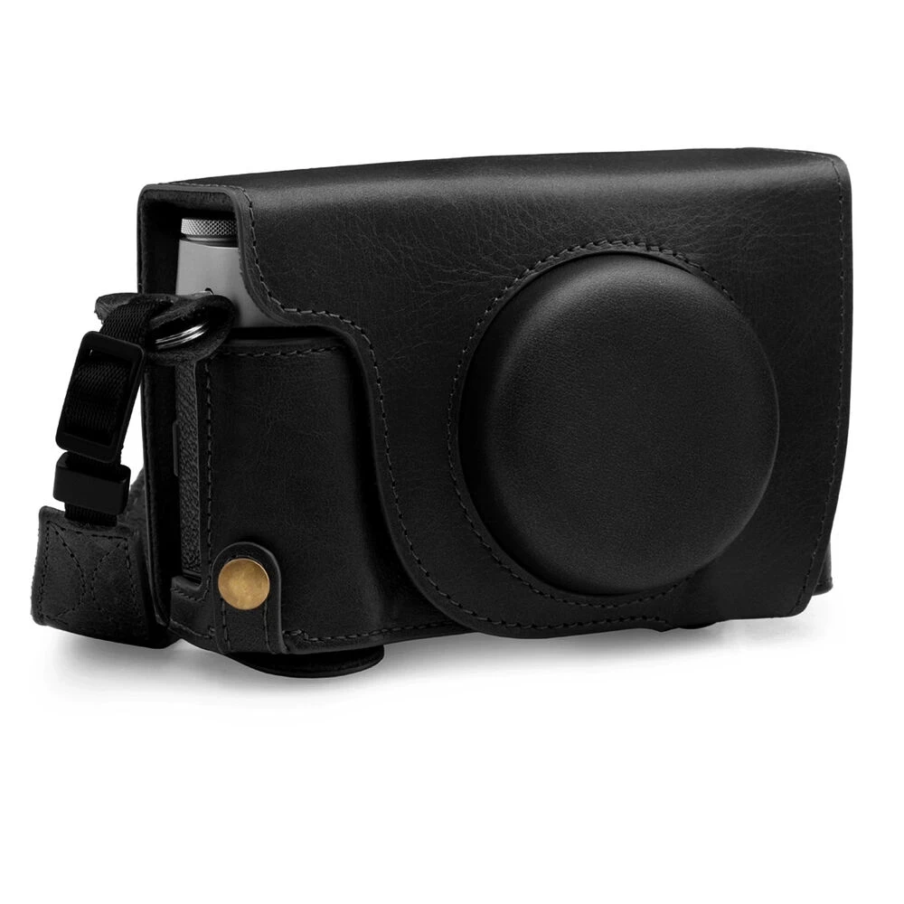 MegaGear Ever Ready Top Grain Leather Camera Case for FUJIFILM X100V (Black)