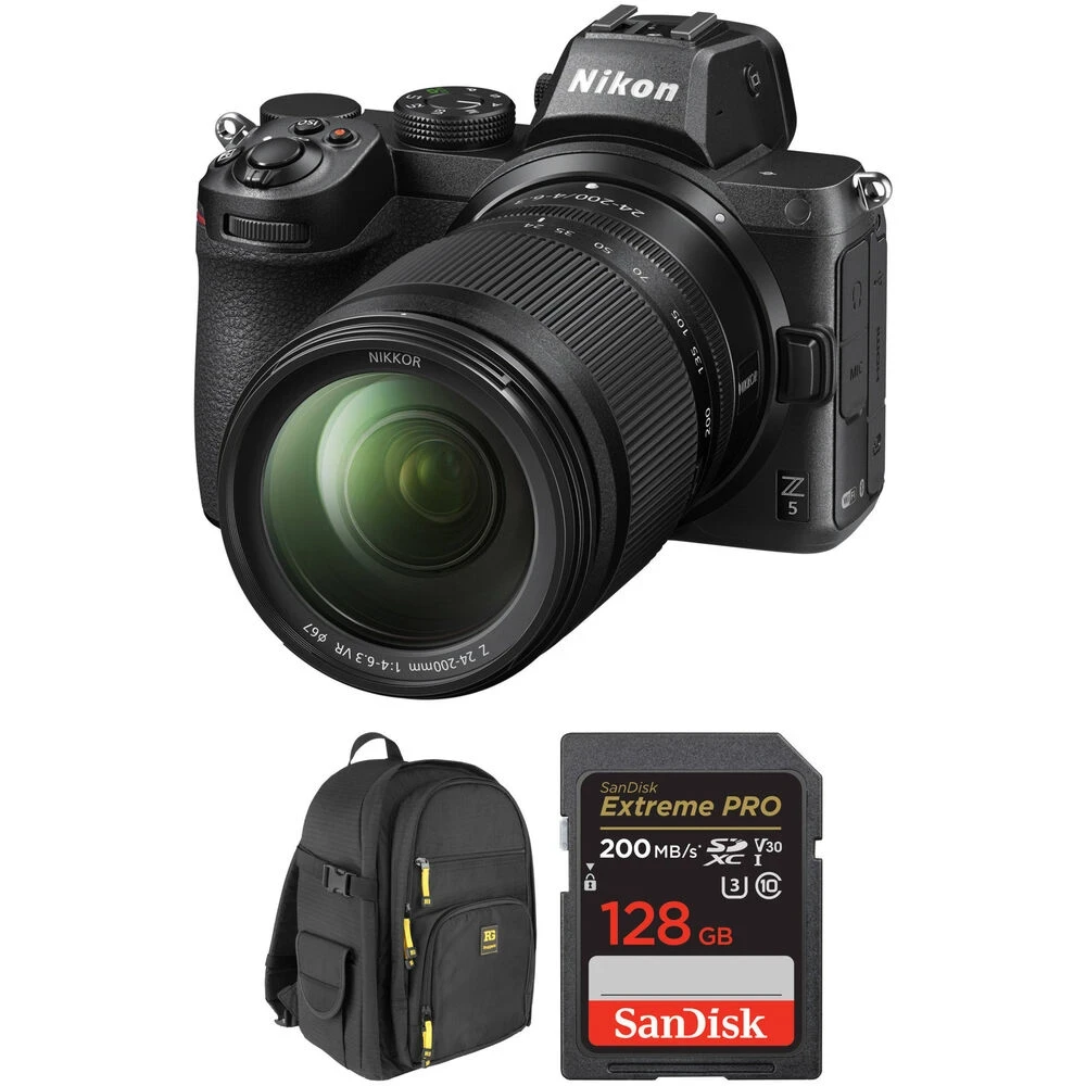 Nikon Z5 Mirrorless Digital Camera with 24-200mm Lens and Accessories Kit