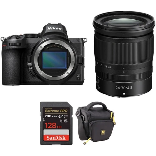 Nikon Z5 Mirrorless Camera with 24-70mm f/4 Lens and Accessories Kit
