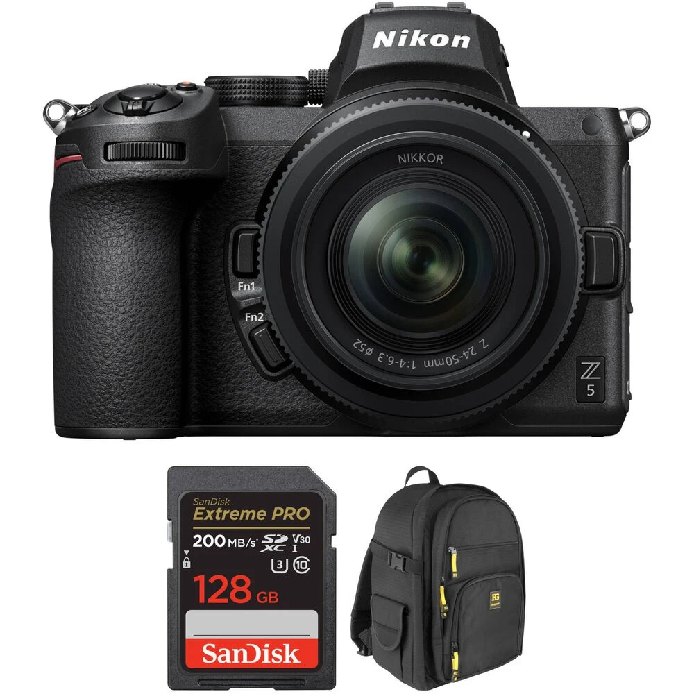 Nikon Z5 Mirrorless Digital Camera with 24-50mm Lens and Accessories Kit