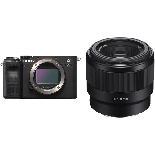 Sony a7C Mirrorless Camera with 50mm f/1.8 Lens Kit (Black)