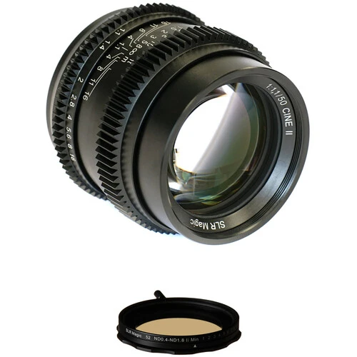 SLR Magic Cine II 50mm f/1.1 Lens & Variable ND Filter Kit (Sony E-Mount)